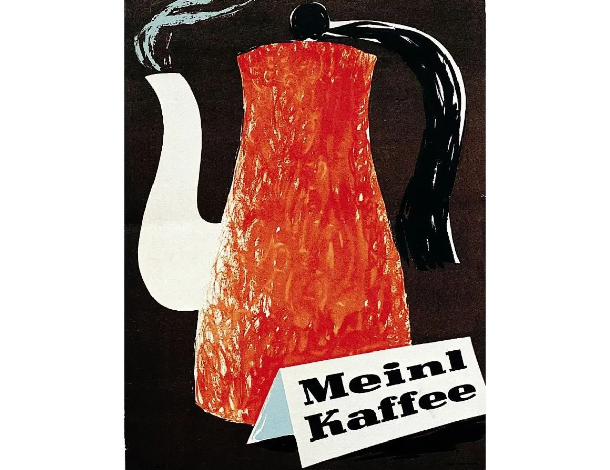 Discount Meinl Kaffee Kanne Rot Postkarte Postkarten